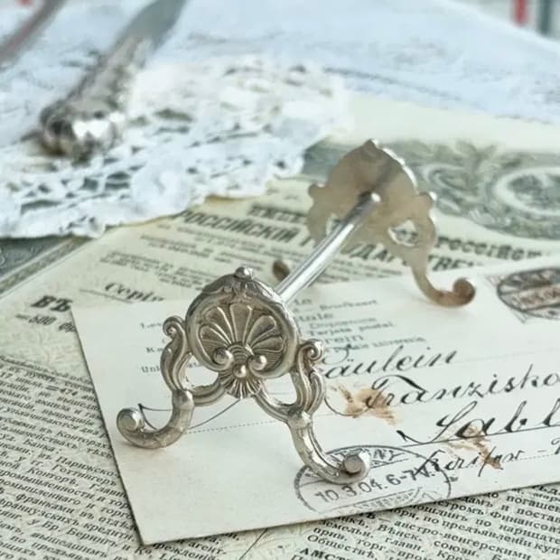 [레어]프랑스 앤틱실버 플레이트 커트러리 받침 나이프레스트