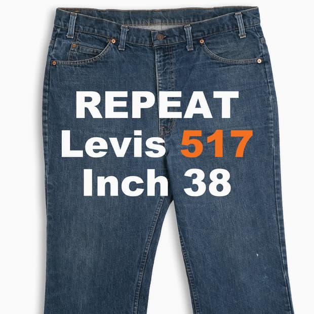 리바이스 517 오렌지탭 진청 70s USA 38인치 OR5174054