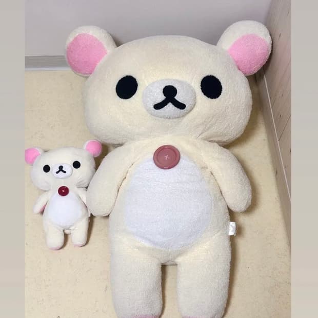 마지막 할인1/16,일괄)산엑스 100cm 장모 특대 코리락쿠마 후와