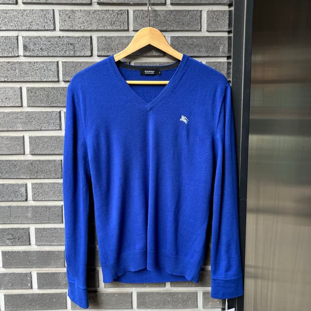 버버리 로고 롱슬리브 블루