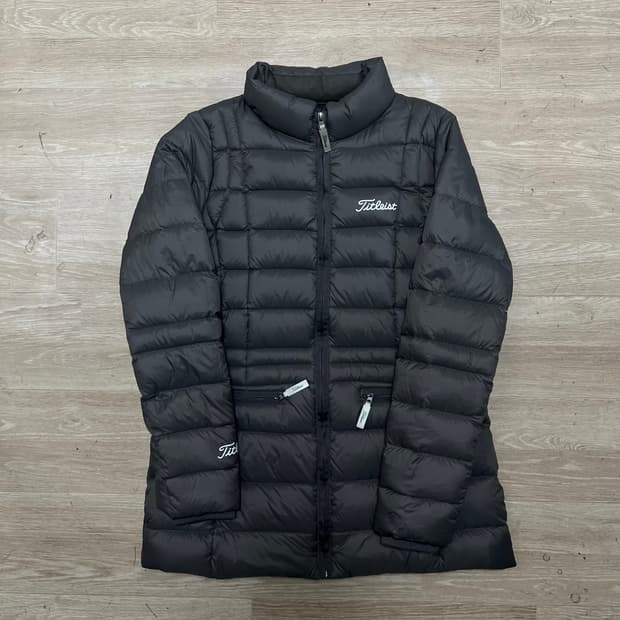 타이틀리스트 여성 덕다운 스탠드넥 경량패딩 점퍼 [차콜] M/95