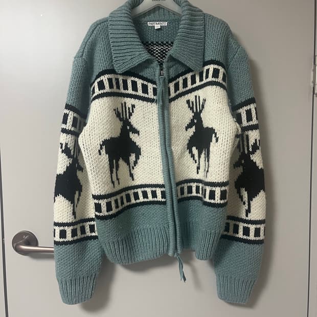 파르티멘토우먼 코위찬 노르딕 니트 투웨이 집업