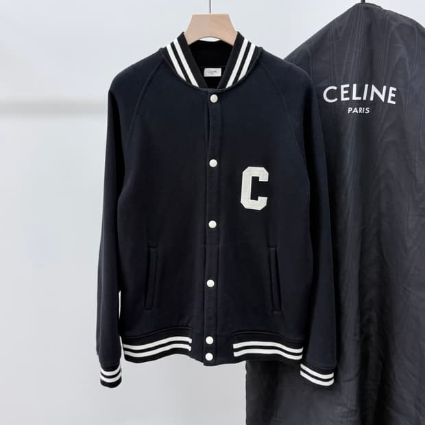 [S+급/S] 셀린느 테디 바시티 봄버 자켓 블랙
