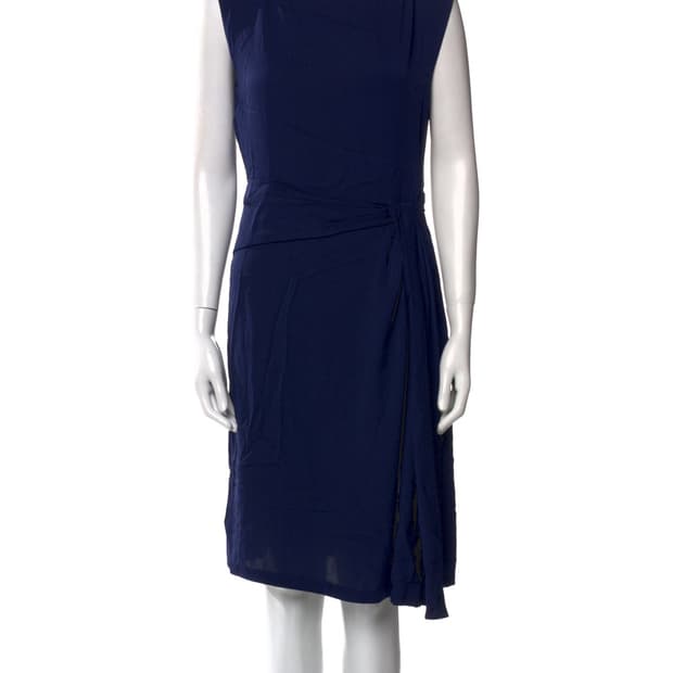 DVF 다이앤본퍼스텐버그 실크 원피스 네이비[2]