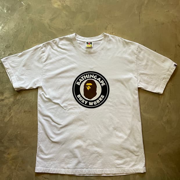 베이프 Bape Busy Works 반팔 2XL
