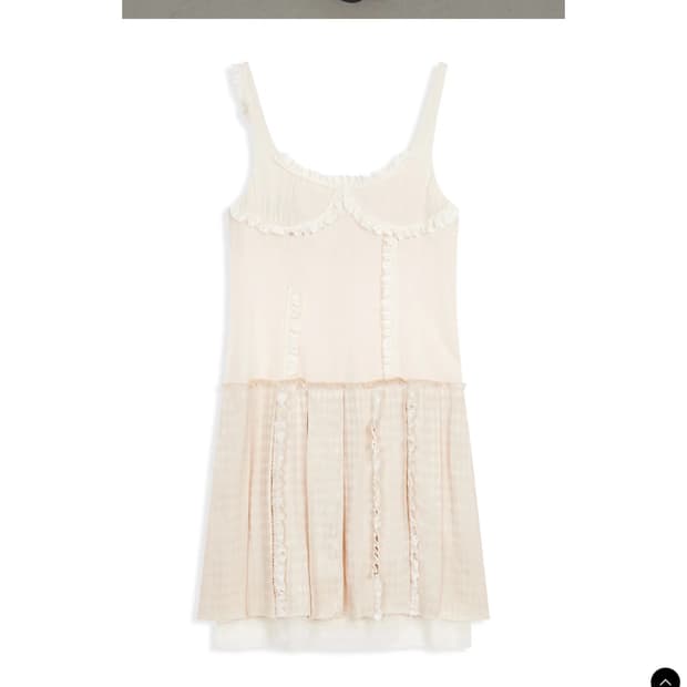 Openyy flapper pleats dress ivory