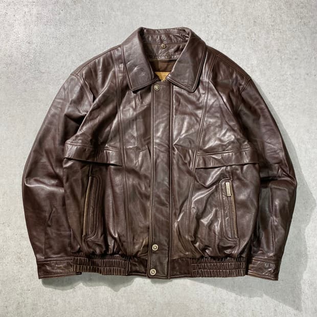 [XL] 90s Antoniovich 브라운 양가죽 레더자켓