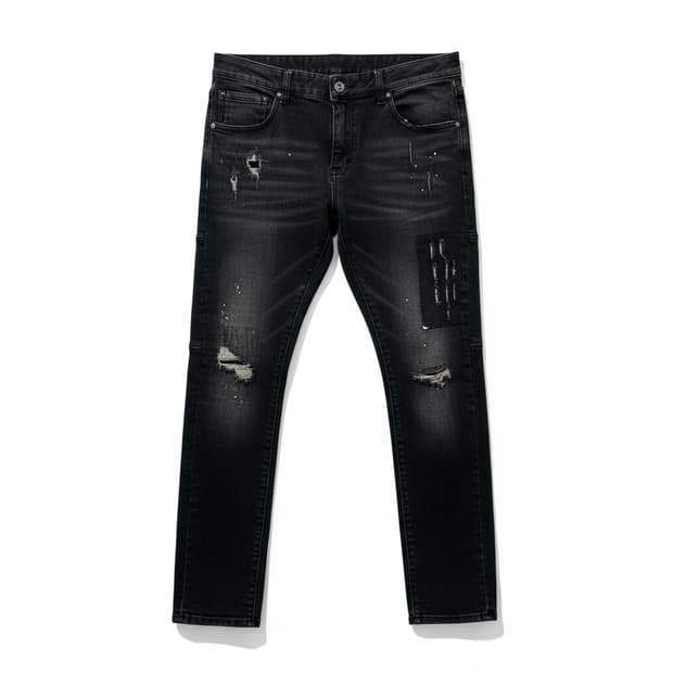 디스퀘어드2(DSQUARED2) 블랙 워싱 데미지 데님 청바지