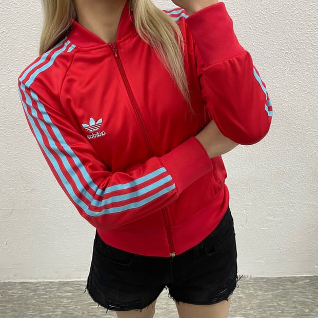 아디다스 스카이블루라인 핑크 트랙탑 90