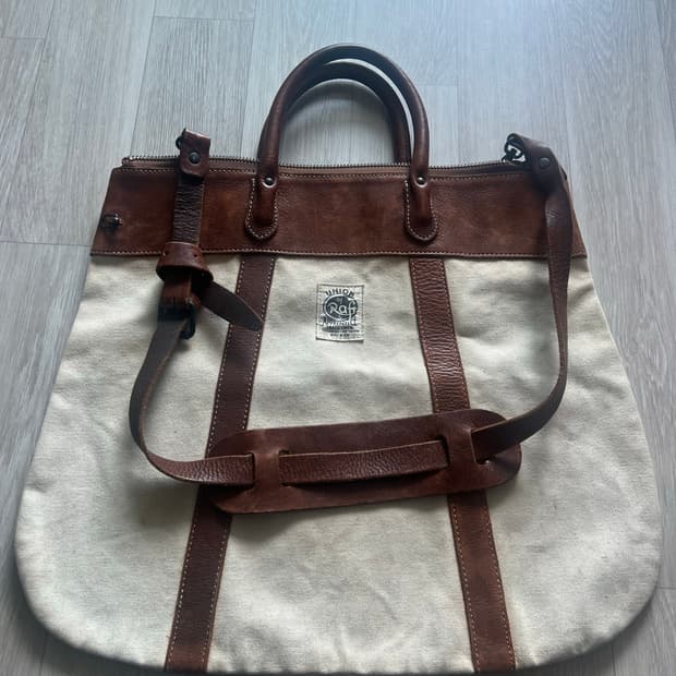 RRL union crafted leather canvas 