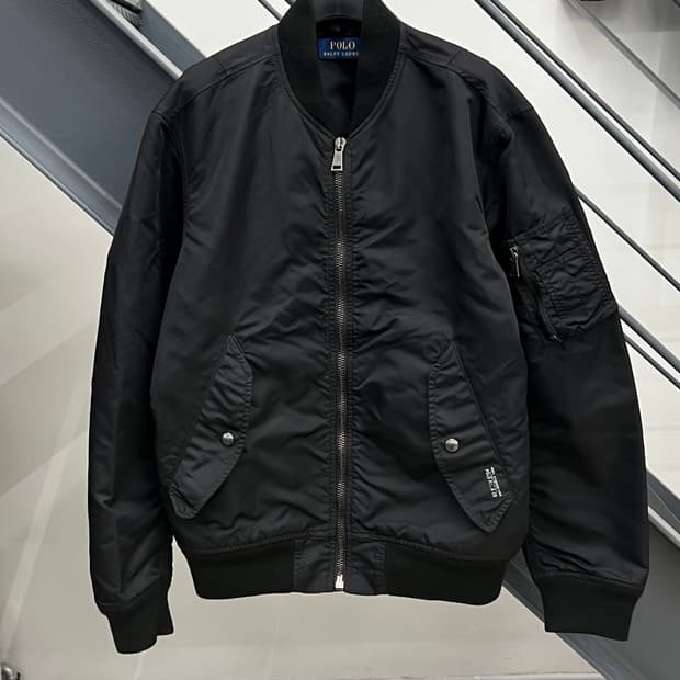 폴로랄프로렌 블랙 MA-1 블루종 자켓