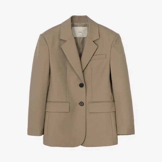 던스트 에센셜 투버튼 울 블레이저 자켓 샌드 베이지