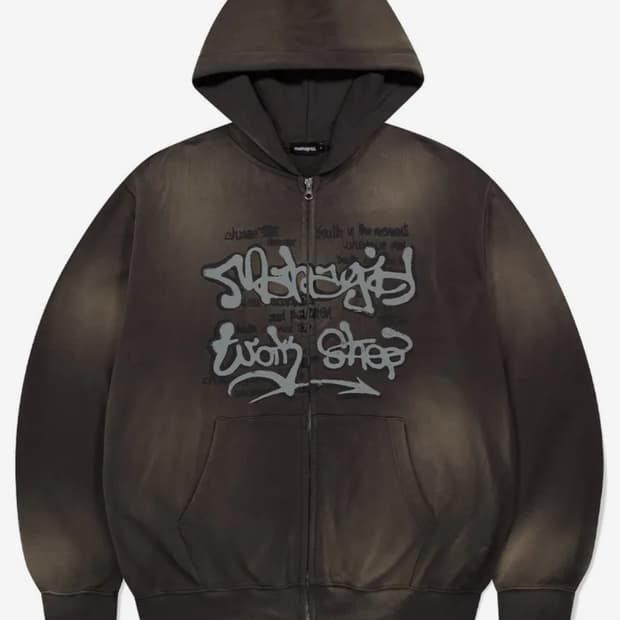 마하그리드 SPRAY GRAFFITI ZIP UP HOODIE 후드집업