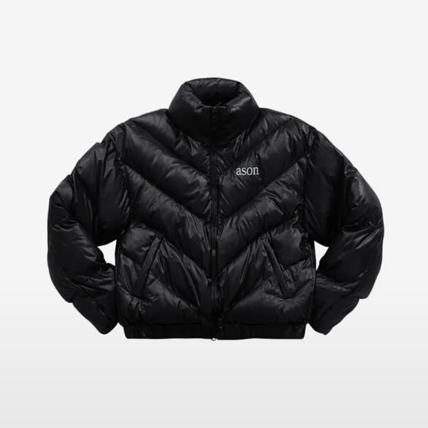애즈온 베티 푸퍼 자켓 패딩 블랙 숏패딩 아우터 FREE