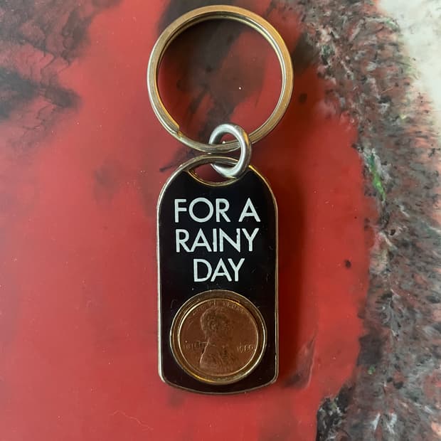 90's vtg penny keyring