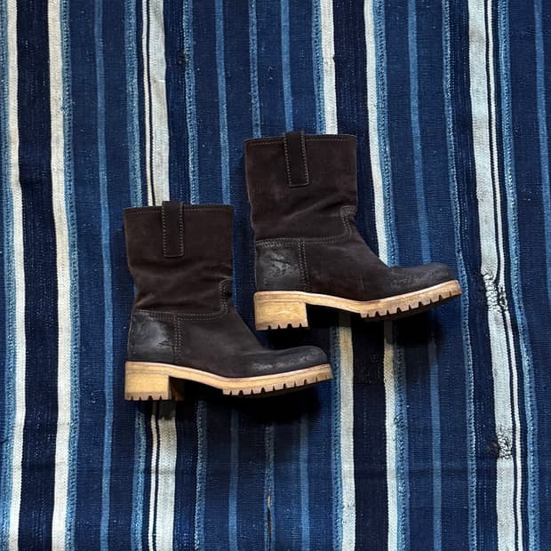 225-230 ) PRADA SPORT Waxed Suede Boots