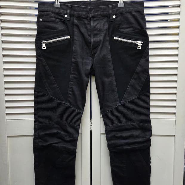 발망 바이커 블랙 데님