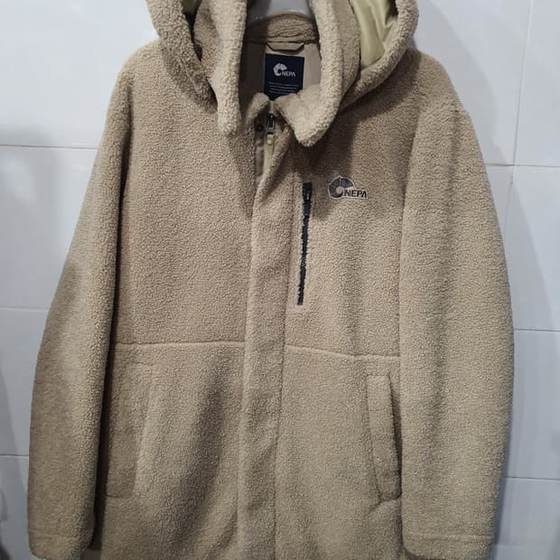 네파 뽀글이 후드 플리스 롱자켓(공용)