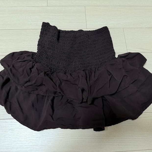 (품절템) 자라 ZARA 스모크 밴딩 미니스커트 XS 브라운