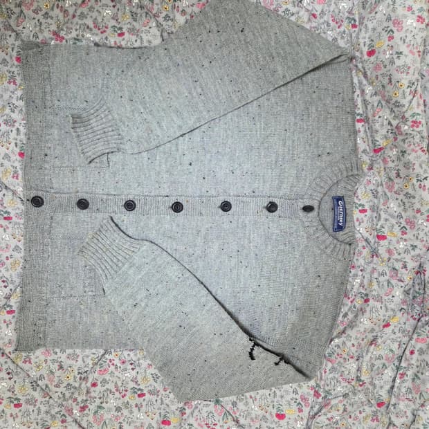 건지울른스 피셔맨 홀가먼트 가디건 다크그레이넵