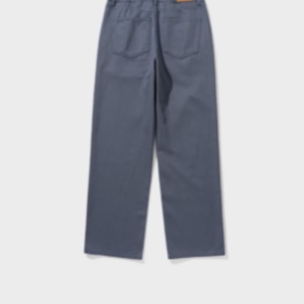 마이라이브러리 Washed Cotton Pants - Mid Blue S