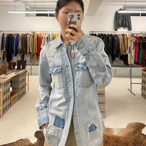 JACK ROSE 패치워크 웨스턴 셔츠