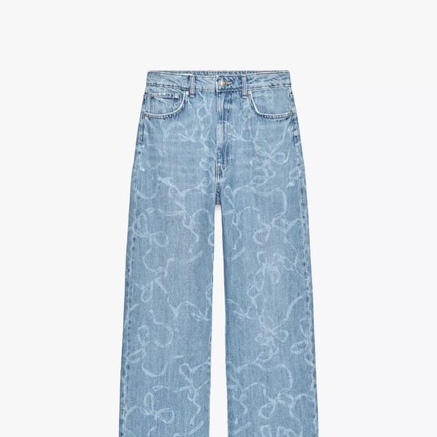 자라 미드라이즈 패턴 데님