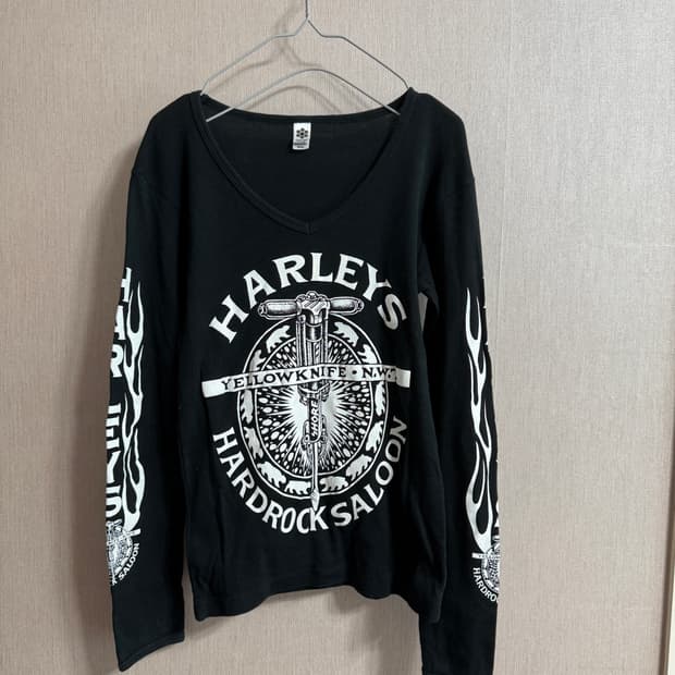 Vintage 빈티지 여성 브이넥 롱슬리브 M