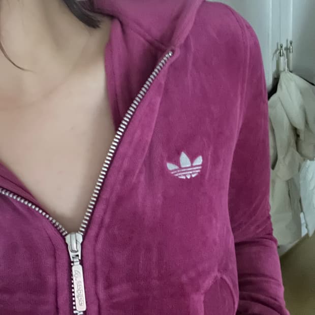 아디다스 벨벳 후드집업 (희귀)