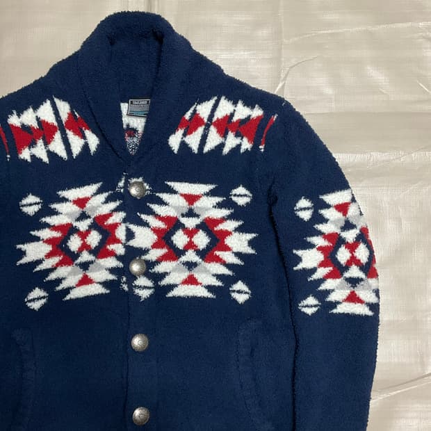 빈티지 나바호 콘초 숄 가디건 XL