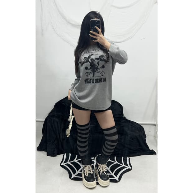 MOTORCYCLE CLUB SKULL LONGSLEEVE