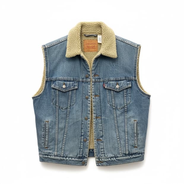 리바이스 쉐르파 데님 조끼 L