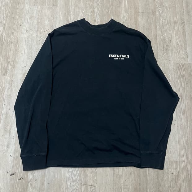 피어오브갓 에센셜 백프린팅 롱슬리브 긴팔티 M 