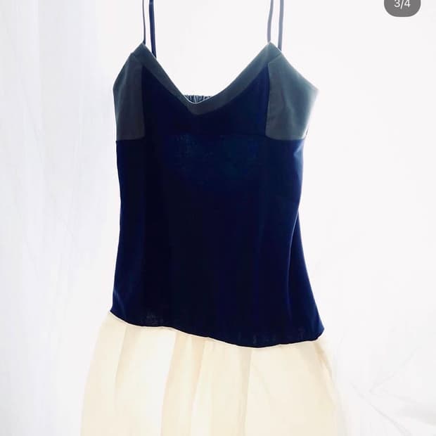 샵페어리 faerie volume jersey dress in navy