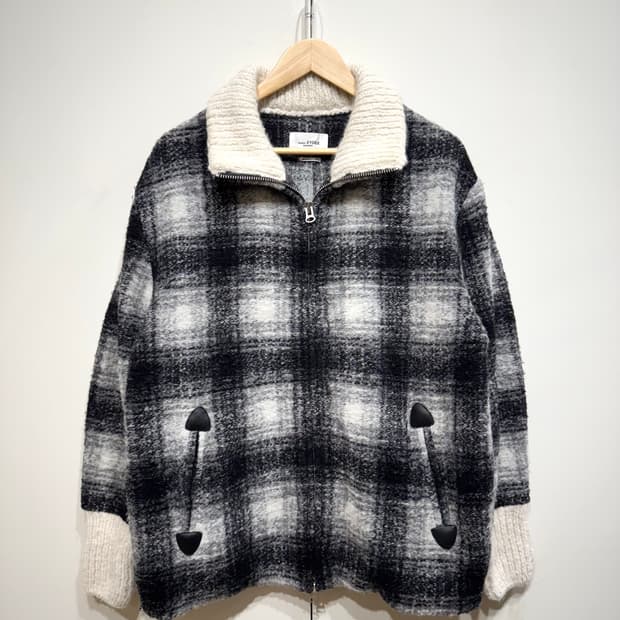 이자벨마랑 체크 알파카 자켓