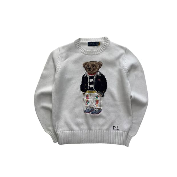 [우먼 XS] 폴로 랄프로렌 베어 자수 스웨터 니트 QR