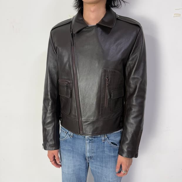 빈티지 램스킨 라이더자켓