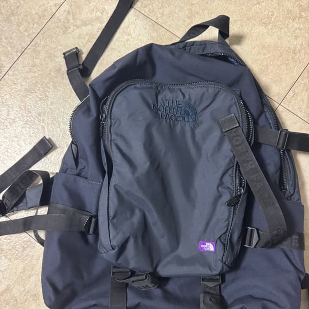 노스페이스 퍼플라벨 코듀라 나일론 백팩 네이비