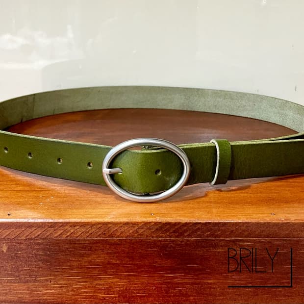 [Unisex] KITSCH 링버클 베지터블 소가죽 벨트