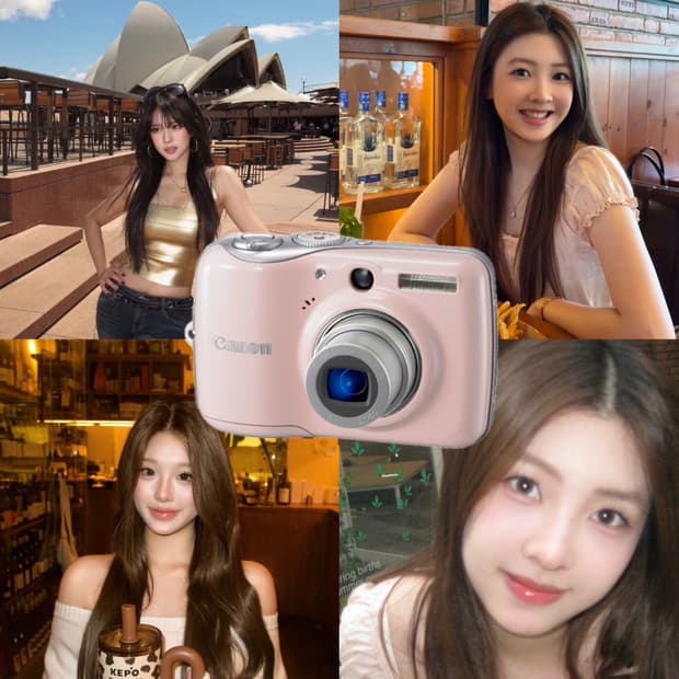 인기!) Canon powershot e1 빈티지 핑크 디카 (풀박스)