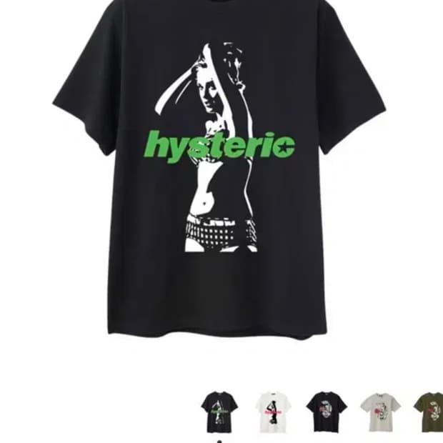 히스테릭 글래머 티셔츠 블랙