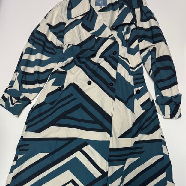 여성 LBL 22년도 패턴 벨티드 트렌치코트 77