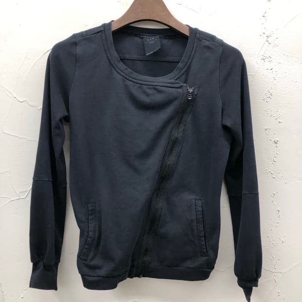 지스타로우 사선 지퍼 코튼 집업