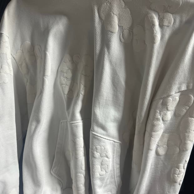 데님티어스 화이트 후드 반바지