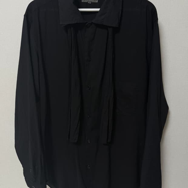 요지야마모토 뿌르 옴므 18SS 칼라 디테일 셔츠 블랙 2