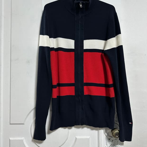 타미힐피거 니트 집업