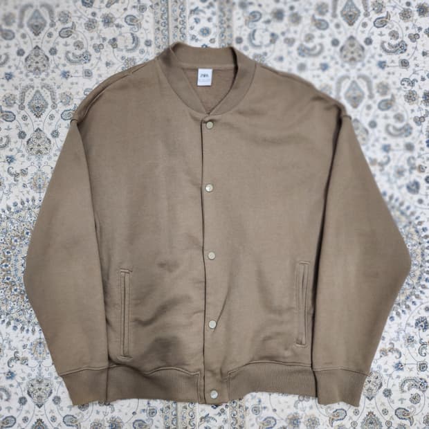 자라 브라운 버튼업 블루종 점퍼 L