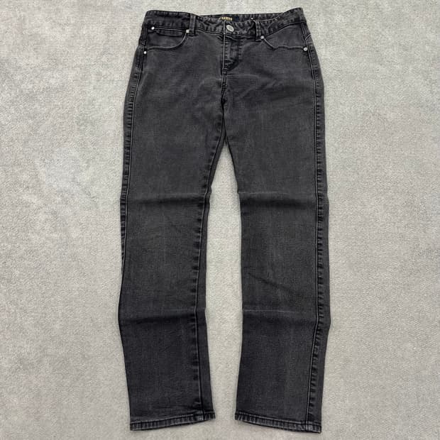30 후부 흑청 데님 팬츠