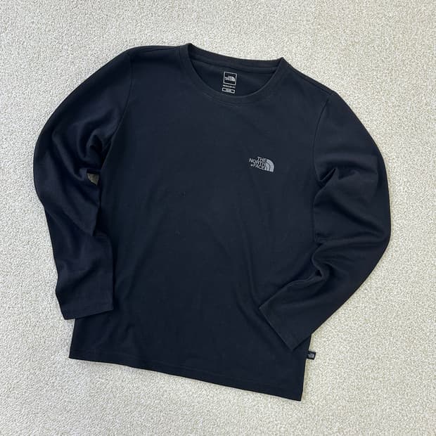 XS 노스페이스 블랙 긴팔 티셔츠 0323D