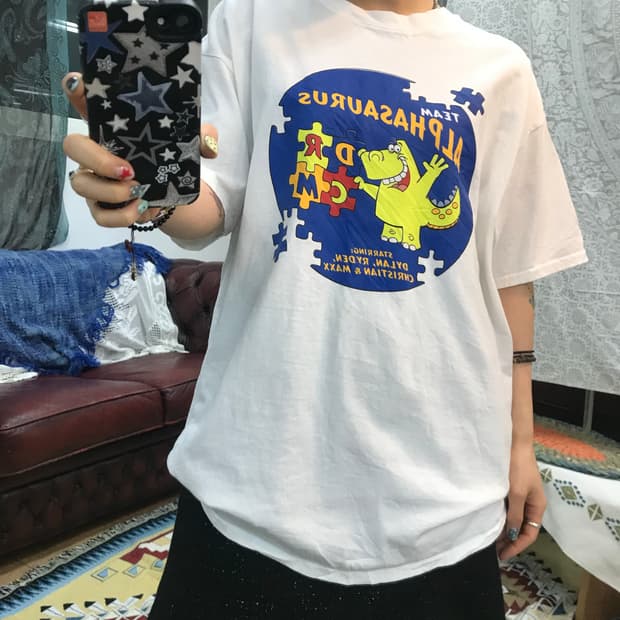 길단 프린팅 USA 빈티지 반팔 